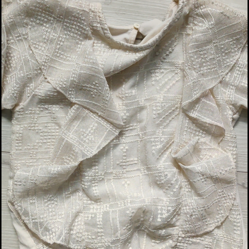 X) 💖* 2/$15 or 4/$25 or $10,Zara kids lace and ruffle top, sz 8 girls - Picture 4 of 6